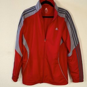 Adidas red and gray jacket. EUC